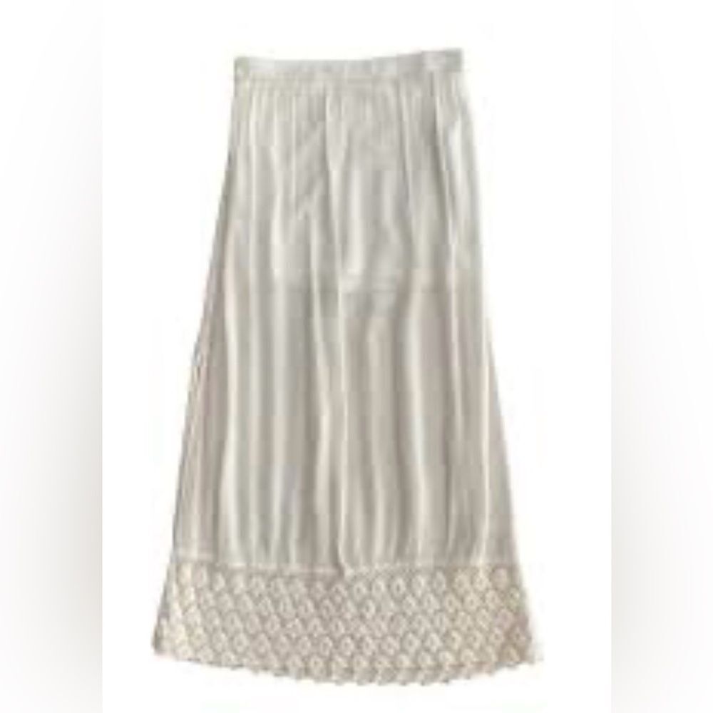 Abercrombie Kids  Cream Maxi Skort with crocheted hem
